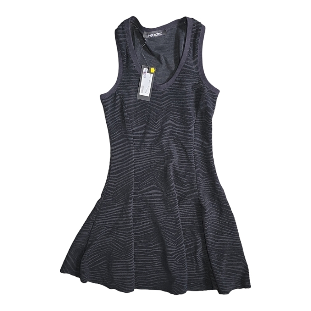 NWT Neil Barrett Texture Chevron Print Dress Size S